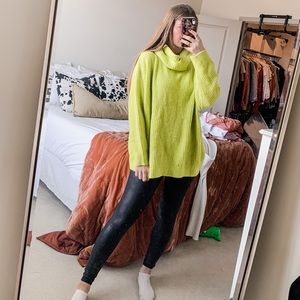 Neon Turtleneck Sweater